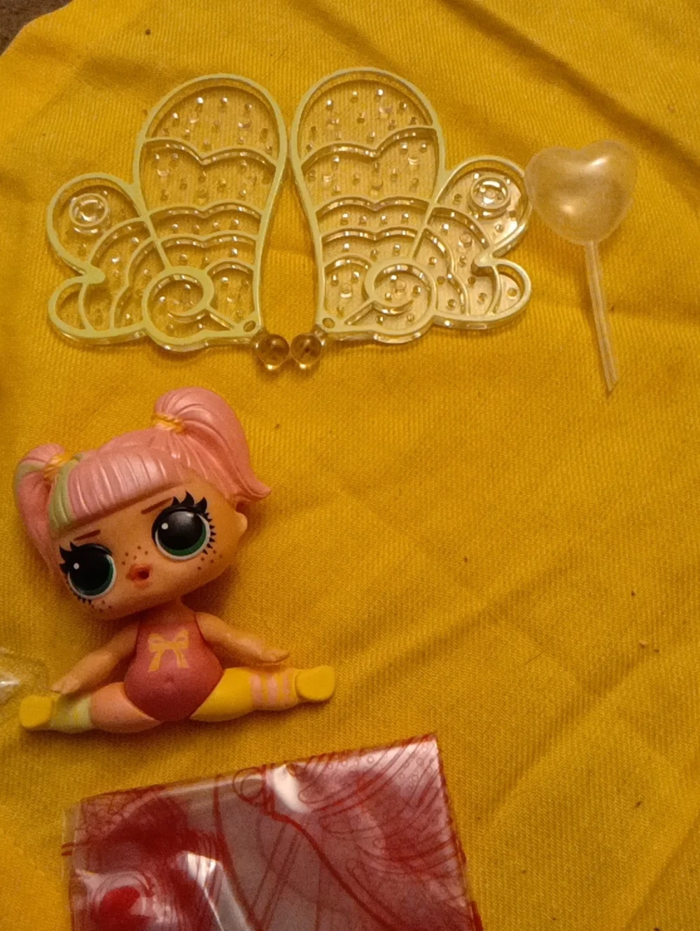 L.O.L. Surprise! Pink Fairy Doll with Yellow Accents & Clear Wings